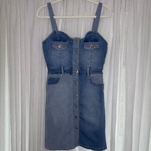 Juicy Couture Two-Tone Denim Mini Dress